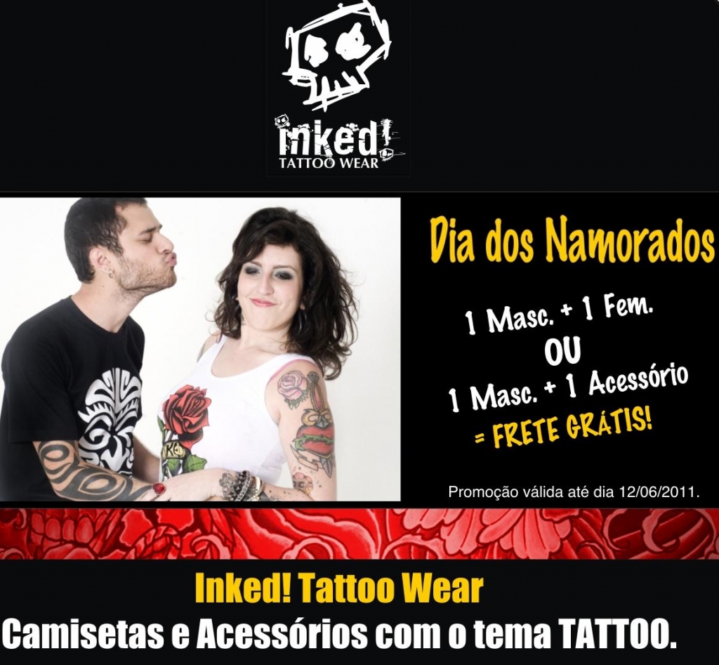 exemplo de email Mkt de Dia dos Namorados da Inked Tattoo Wear